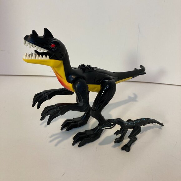 LEGO 7474 Dino Attack Raptor Dinosaur Figure + Blue Lizard Raptor Minifigure - Picture 1 of 9